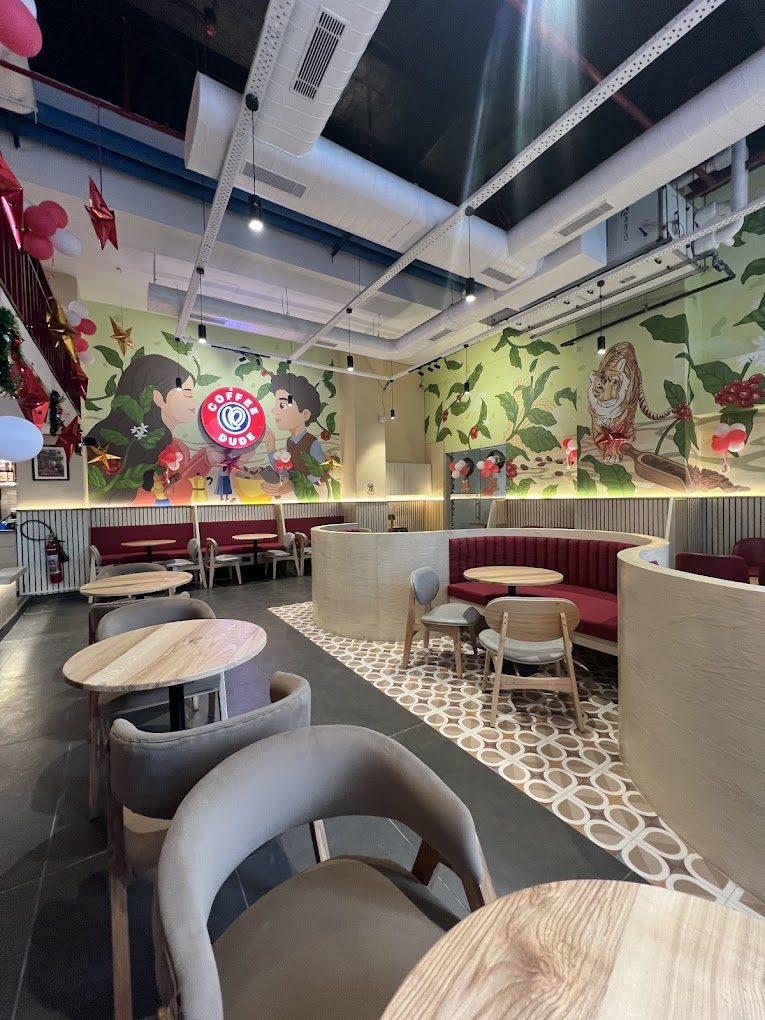 Coffee Dude Noida seating area